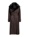 Burberry Woman Coat Dark Green Size 0 Cotton, Modacrylic, Polyester In Green