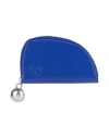 Burberry Woman Coin Purse Blue Size - Lambskin