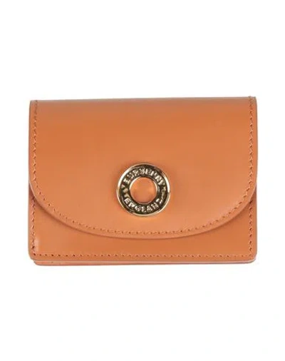 Burberry Woman Coin Purse Brown Size - Calfskin