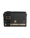 Burberry Note Medium Canvas And Leather Shoulder Bag In Black