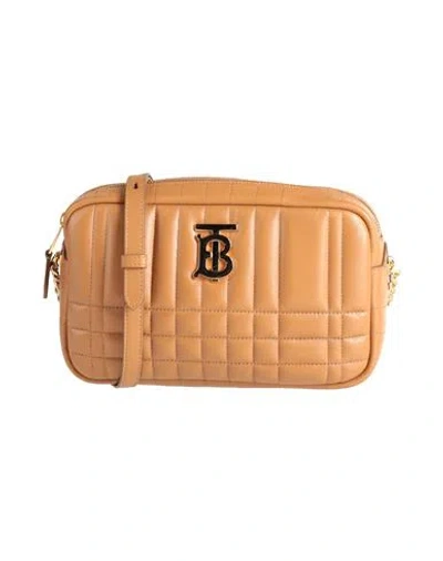 Burberry Woman Cross-body Bag Camel Size - Lambskin In Sand
