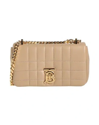 Burberry Woman Cross-body Bag Camel Size - Soft Leather In Beige