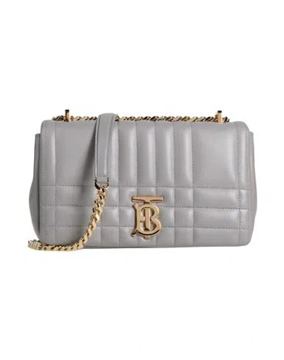 Burberry Woman Cross-body Bag Grey Size - Lambskin