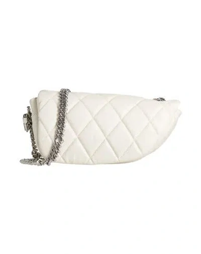 Burberry Woman Cross-body Bag Off White Size - Lambskin, Metal