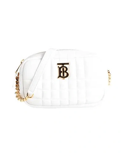 Burberry Woman Cross-body Bag White Size - Lambskin