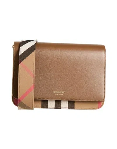 Burberry Woman Cross-body Bag Light Brown Size - Calfskin In Sand