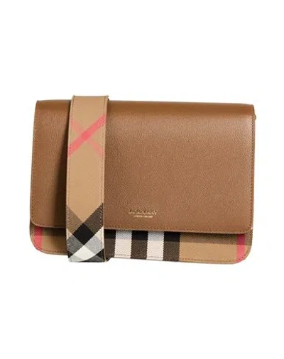 Burberry Woman Cross-body Bag Light Brown Size - Cow Leather In Sand