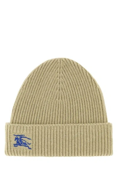 BURBERRY BURBERRY WOMEN KHAKI CASHMERE BEANIE HAT