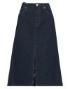 Burberry Blue Denim Midi Skirt In Cotton Woman In Blue