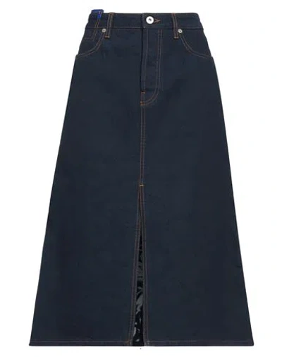 BURBERRY BURBERRY WOMAN DENIM SKIRT BLUE SIZE 8 COTTON
