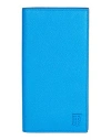 Burberry Woman Document Holder Blue Size - Leather