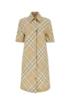 BURBERRY BURBERRY WOMAN EMBROIDERED COTTON SHIRT DRESS