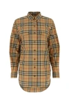 BURBERRY BURBERRY WOMAN EMBROIDERED STRETCH COTTON SHIRT