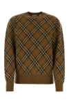 Burberry Brown Check Jumper In Wool And Mohair In Multicolor