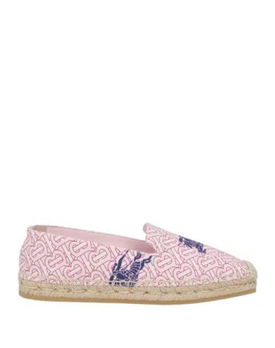 Burberry Woman Espadrilles Light Pink Size 6 Cotton