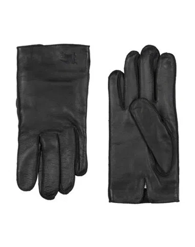 Burberry Woman Gloves Black Size 8 Lambskin, Cashmere, Silk