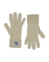 Burberry Equestrian Knight Design Gloves In Sage Green