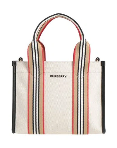 Burberry Woman Handbag Beige Size - Textile Fibers, Leather In Sand