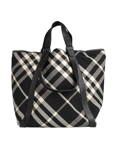 Burberry Woman Handbag Black Size - Polyester, Cotton, Calfskin
