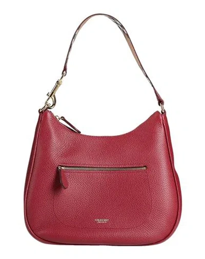 Burberry Woman Handbag Burgundy Size - Calfskin In Red