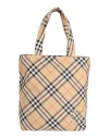 Burberry Woman Handbag Camel Size - Polyester, Polyurethane In Sand
