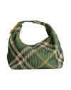 Burberry Woman Handbag Green Size - Polyamide, Polyester, Polyurethane
