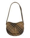 Burberry Curved Check Pattern Bag In Green