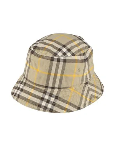 Burberry Woman Hat Grey Size L Cotton In Green