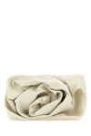 BURBERRY BURBERRY WOMAN IVORY NAPPA LEATHER ROSE CLUTCH