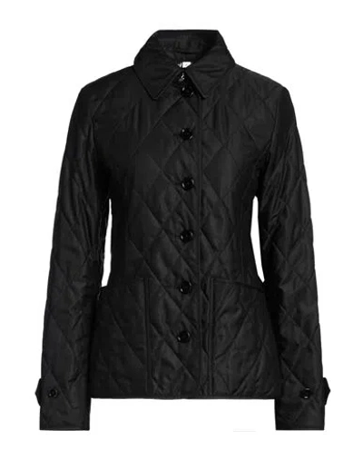 BURBERRY BURBERRY WOMAN JACKET BLACK SIZE XS POLYESTER