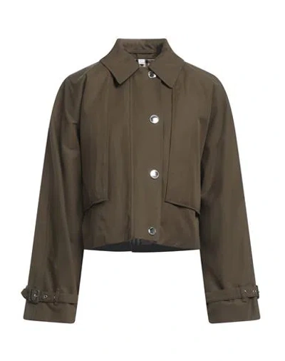 Burberry Woman Jacket Military Green Size 6 Cotton