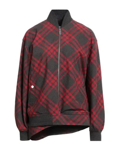 Burberry Woman Jacket Red Size 4 Polyester, Wool