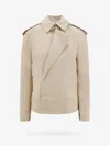 Burberry Utility Jacket Notch Lapel In Cream