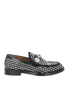Burberry Broadbrook Crystal-embellished Suede Loafers In Black