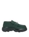 Burberry Woman Loafers Deep Teal Size 8 Leather In Green