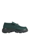 Burberry Woman Loafers Deep Teal Size 8 Leather In Green