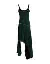 Burberry Long Silk Trench Coat In Green