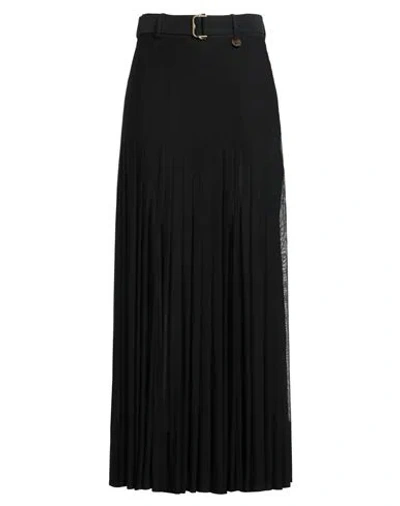Burberry Woman Maxi Skirt Black Size 4 Cotton, Polyamide