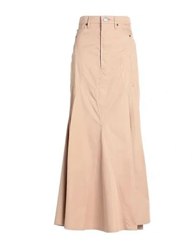 Burberry Woman Maxi Skirt Sand Size 6 Polyester, Cotton In Beige
