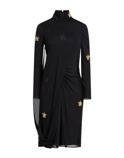 Burberry Woman Midi Dress Black Size 0 Viscose, Silk