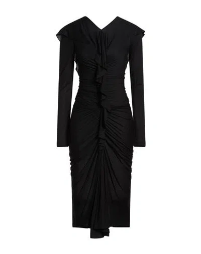 Burberry Woman Midi Dress Black Size 4 Viscose, Silk