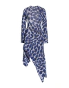 Burberry Strawberry Cotton Silk Dress In Blue