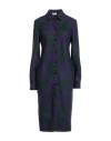 Burberry Long Sleeved Checked Shirt Dress In Green
