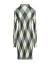 Burberry Cotton-silk Blend Dress In Green