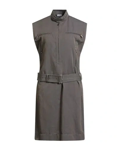 BURBERRY BURBERRY WOMAN MIDI DRESS GREY SIZE 8 COTTON, LINEN