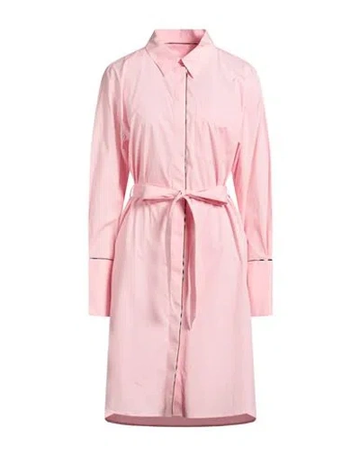 Burberry Woman Midi Dress Pink Size 14 Cotton, Elastane