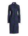 Burberry Long Sleeved Checked Shirt Dress In Purple