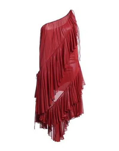 Burberry Woman Midi Dress Red Size 4 Viscose In Pink