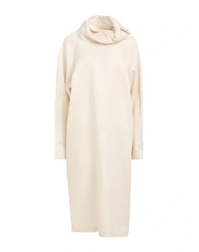 Burberry Woman Midi Dress Sand Size 8 Wool, Silk In Neutral