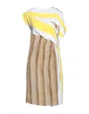 Burberry Midi Dresses In Yellow